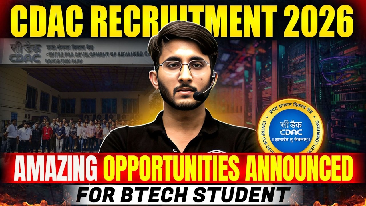 CDAC Recruitment 2026 | Multiple Opportunities for B.Tech Students | Complete Details