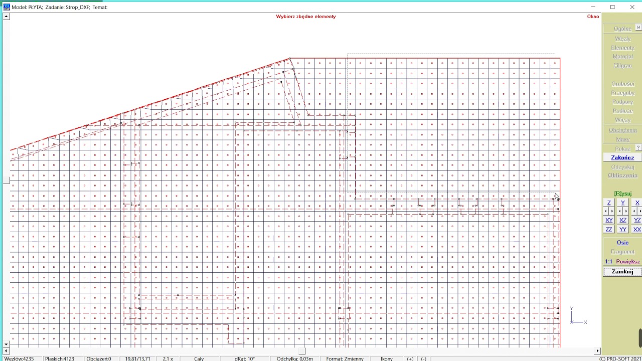 Siatka z pliku DXF - programy ABC