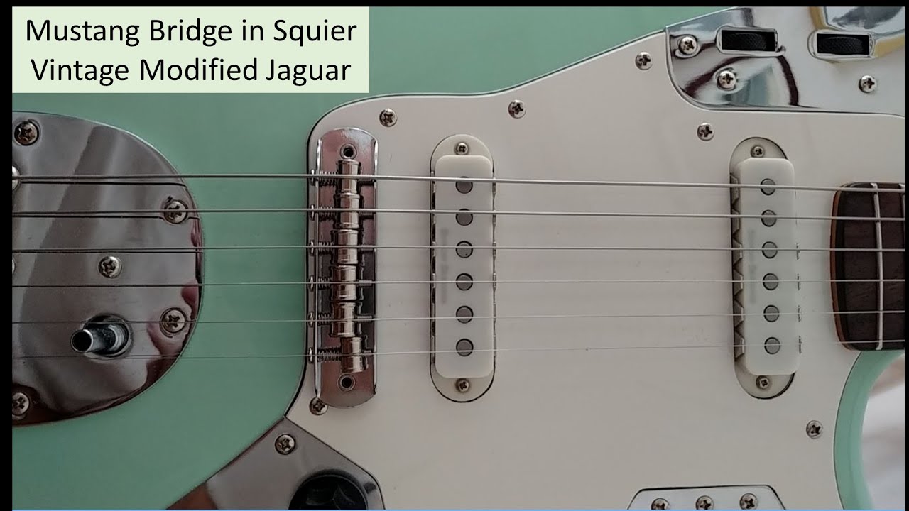 Mustang Bridge in Squier Vintage Modified Jaguar