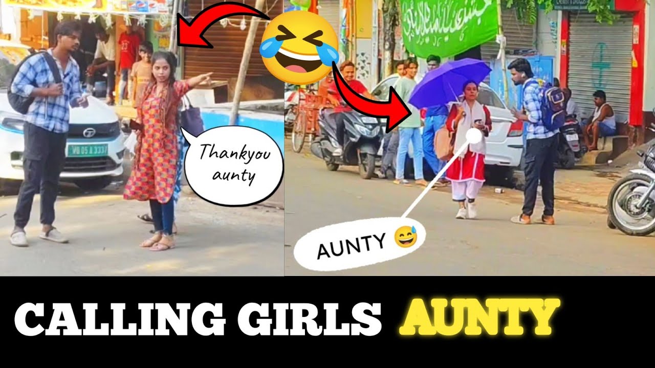Calling cute girl's Aunty prank😅#prankvideo #comedy 