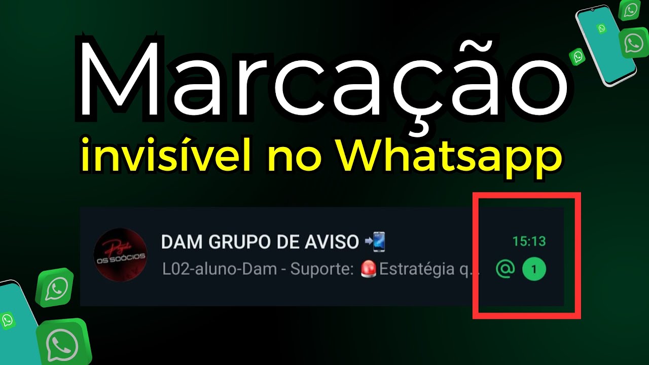 marcação invisíviel no whatsapp I como marcar todos do grupo ao mesmo tempo e mencionar