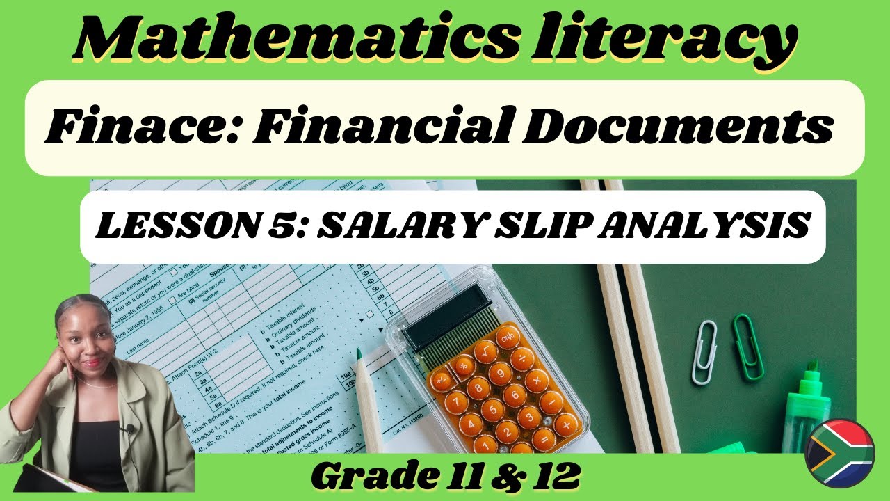 Grade 12 Maths Literacy Finance: Financial documents | Salary slip analysis
