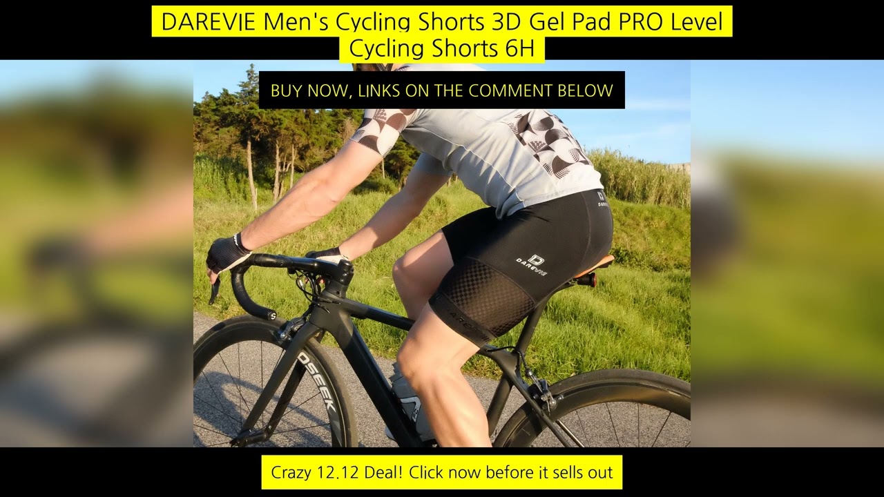 Darevie Men'S Cycling Shorts 3D Gel Pad Pro Level Cycling Shorts 6H Ride Men'S