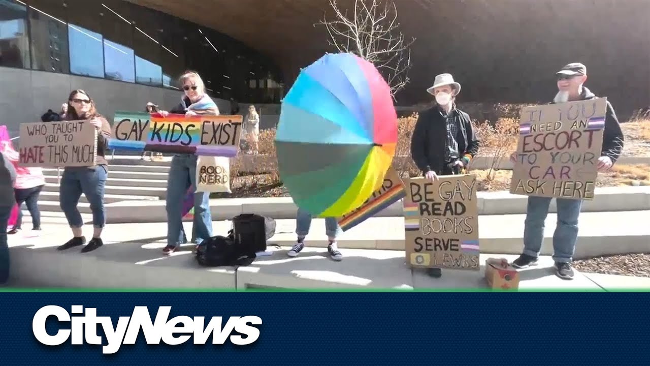Drag protest confrontation in Calgary