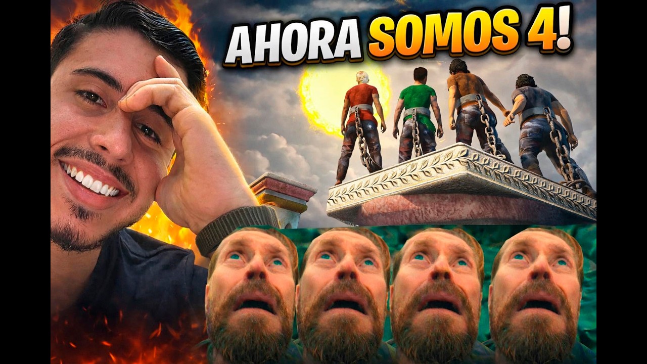 Ahora somos CUATRO encadenados que no paramos de CAER | Chained Toguether