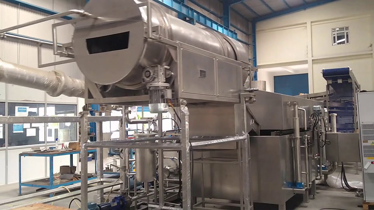 1000 kg/hr Pellet Frying Line With Pre Fryer