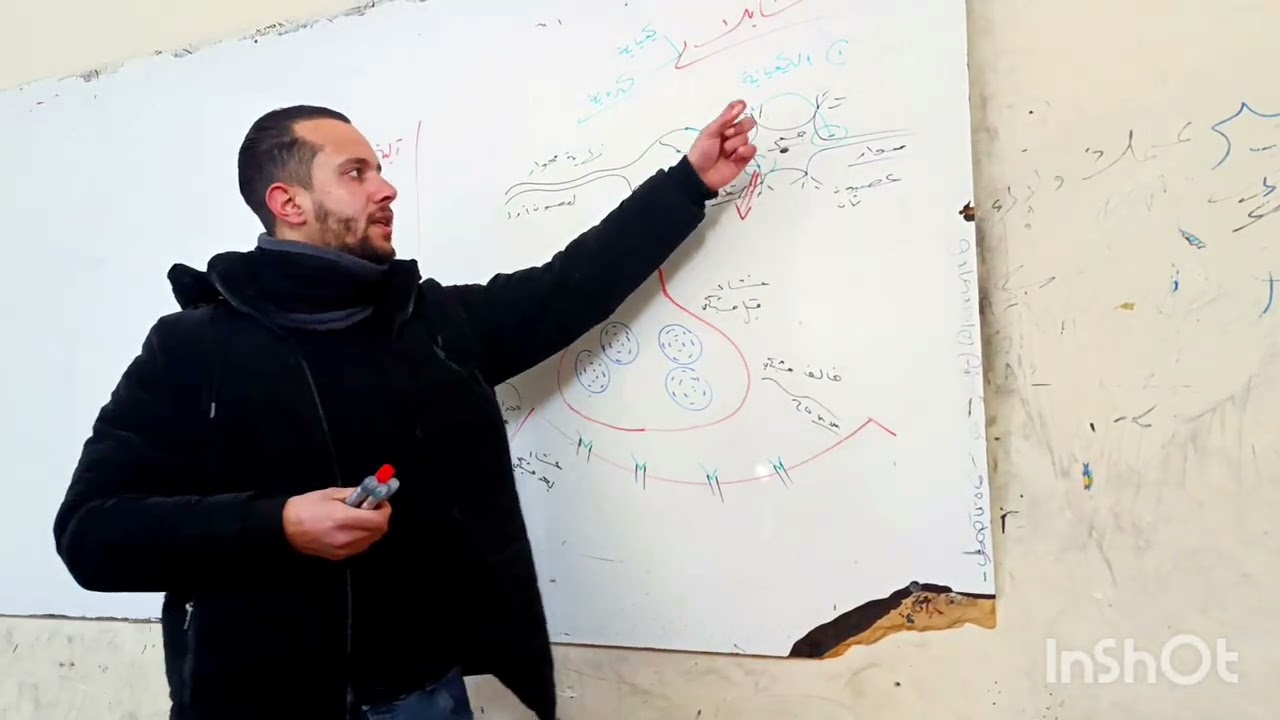 انواع المشابك . المشبك الكيميائي عصبية 😍 مع المدرس محمد رافع