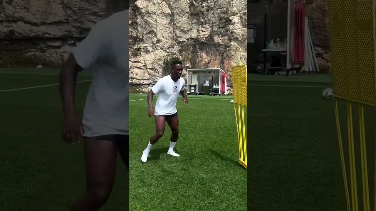 Great 1st day here at AS Monaco’s amazing training ground.  Folarin Balogun &  Elijah Dixon-Bonner