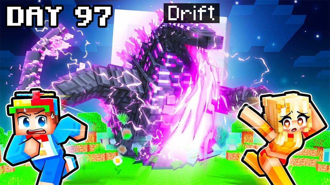 Surviving 999 Years as GODZILLA in Minecraft!