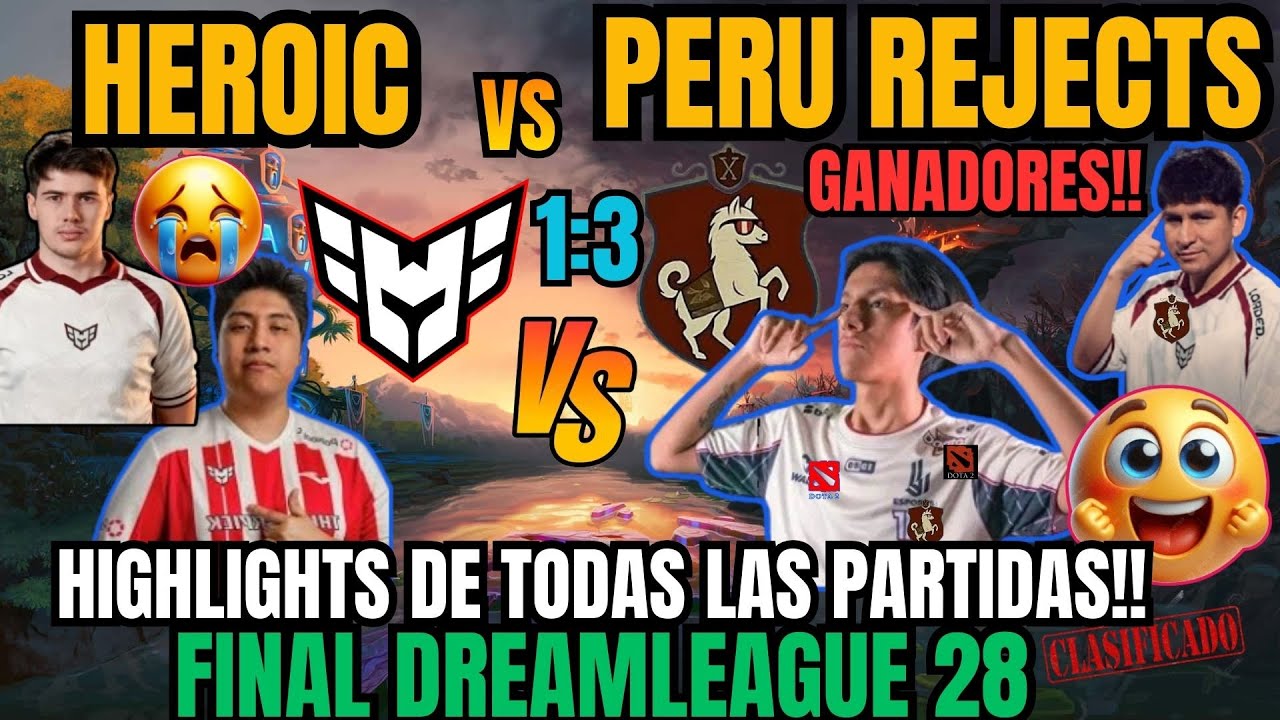 PERU REJECTS DERROTA 3-1 A HEROIC 🔥 | CLASIFICADOS A LA DREAMLEAGUE 28!!#dota2  #parkerdota #fyp