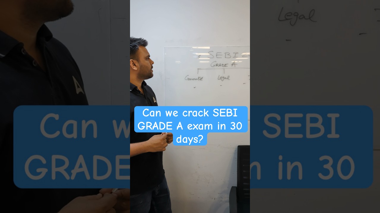 Can we crack SEBI Grade A exam in 30 days? #sebigradea #sebi #sebinotification