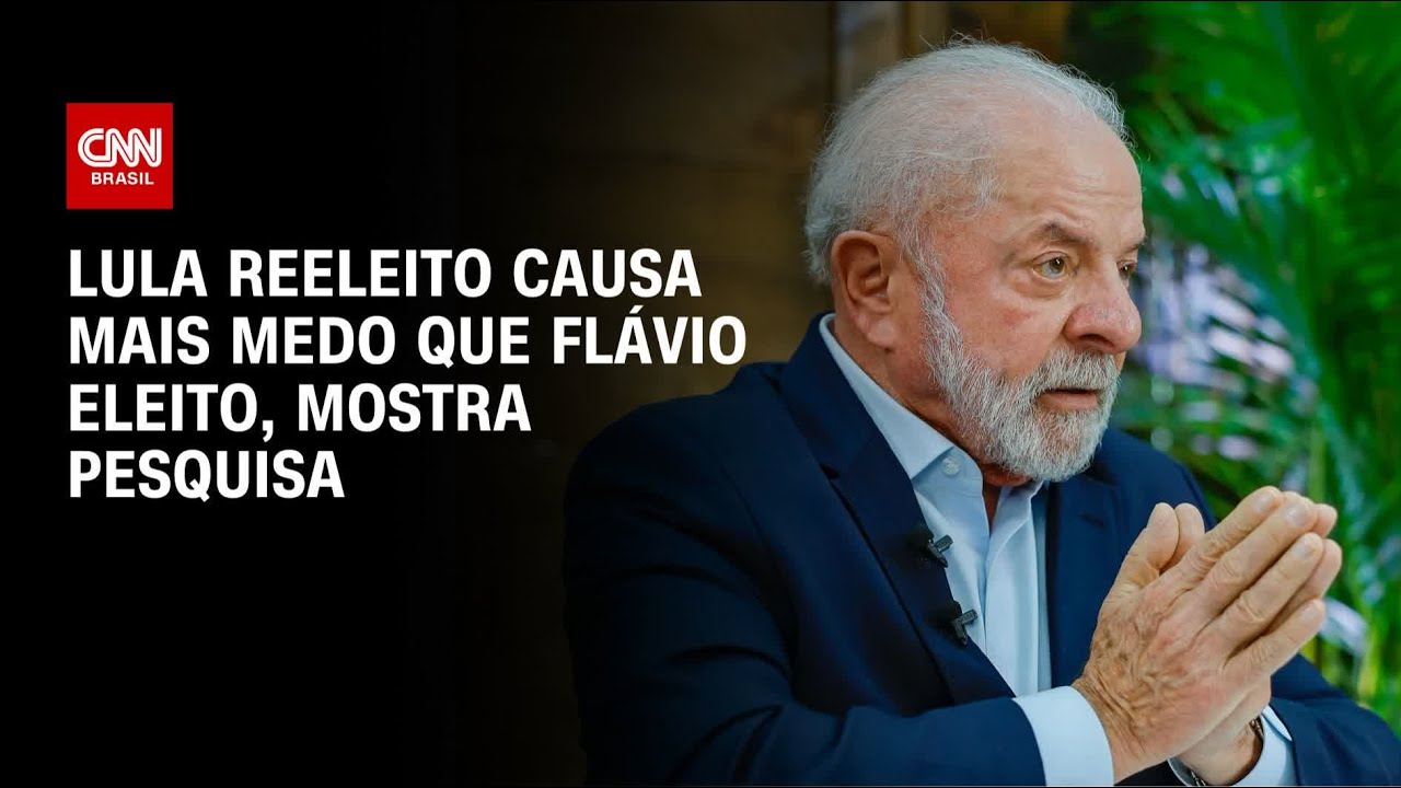 Pesquisa Atlas/Bloomberg: Reeleição de Lula causa mais medo que eleição de Flávio | LIVE CNN