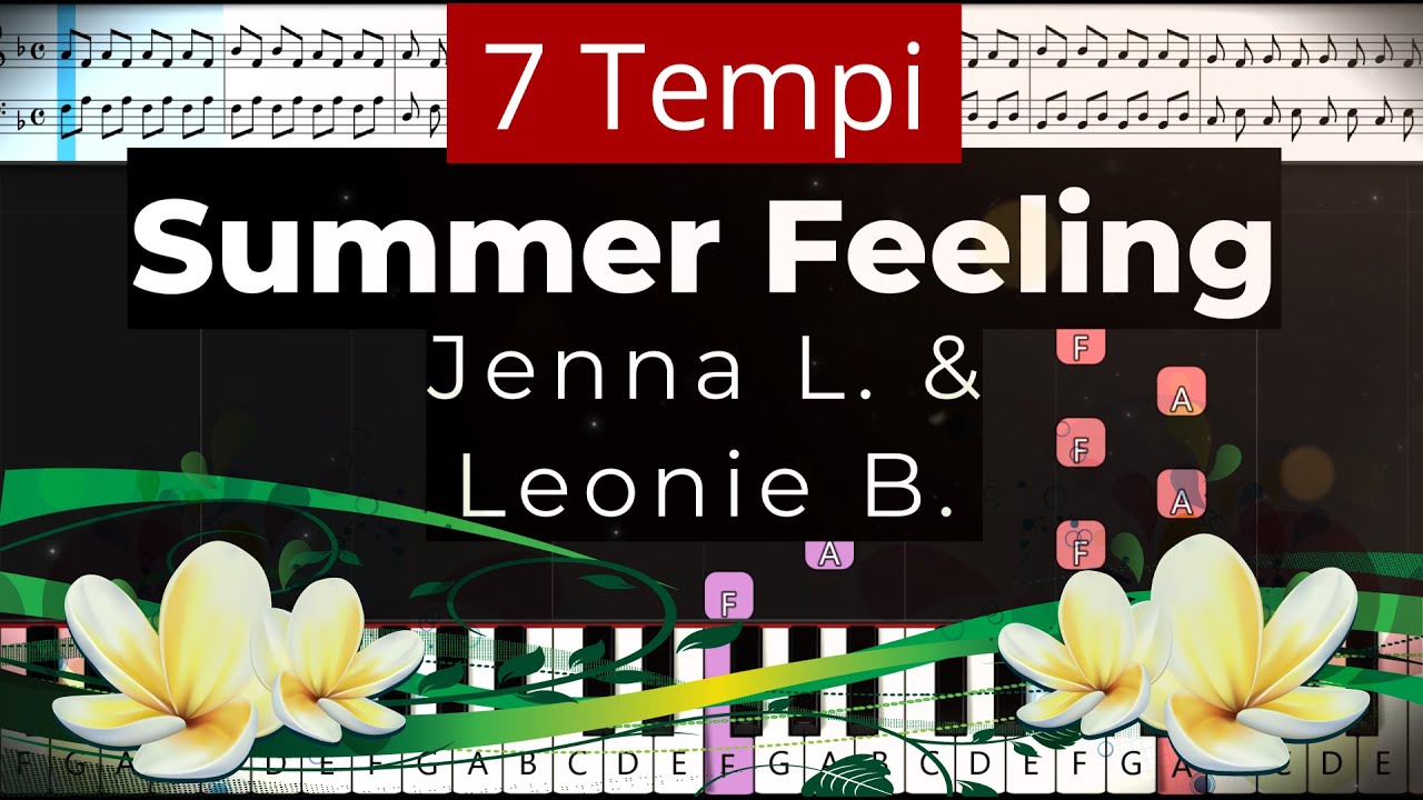 Summer Feeling | Leonie B. & Jenna L. EASY PIano Tutorial SLOW 🎹 Klavier lernen 🎵 Felicitas Falke 🎵