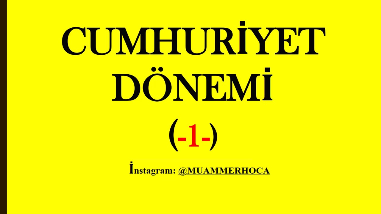 Cumhuriyet Dönemi 1 (AYT/KPSS Konu Tarama Testi)