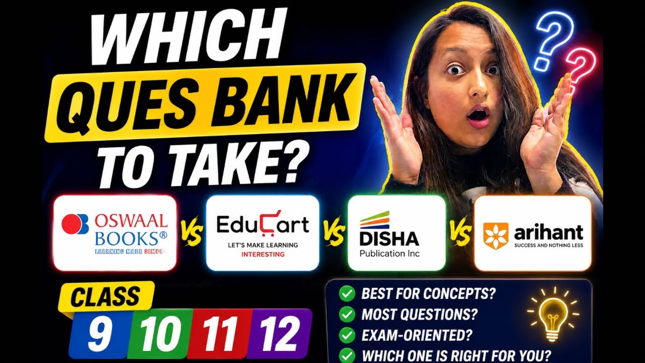 Oswaal Vs Educart Vs Arihant Vs Disha Publication| Which ques bank to take? CLASSES 9,10,11&12