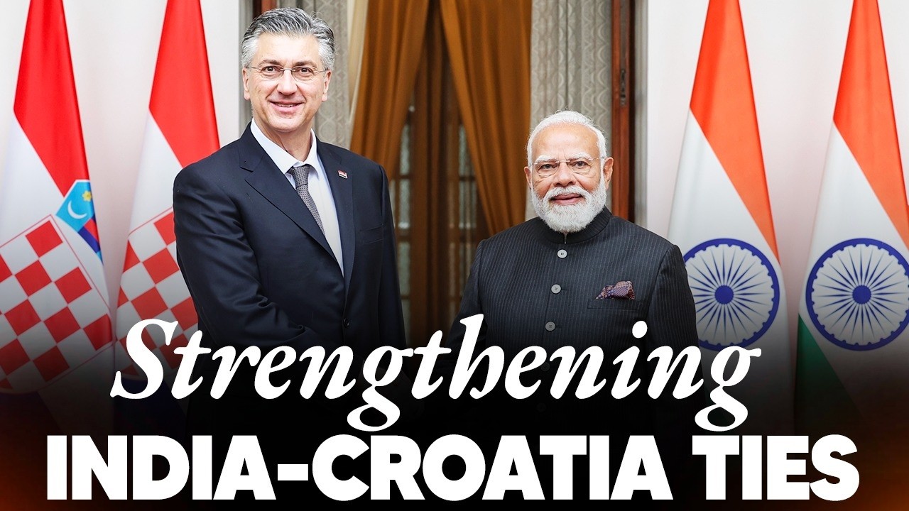 PM Modi holds a meeting with Andrej Plenković, Prime Minister of Croatia