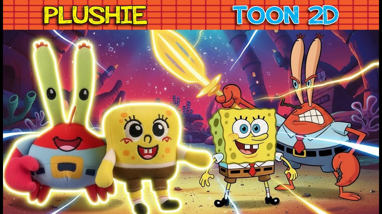 SpongeBob Plushie vs Toon 2D | SpongeBob Animation | Episode 29