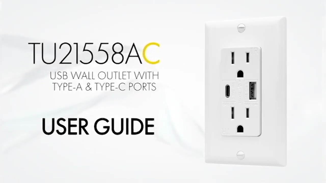 Ultra-High-Speed USB-C Outlet | TU21558AC User Guide | TOPGREENER