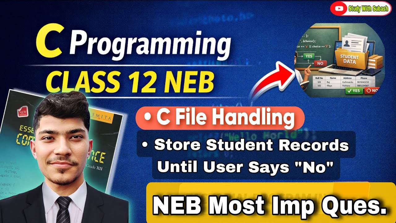 C Program to Store Student Records Until User Says 