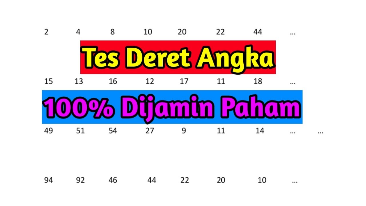 Psikotes Deret Angka | Tes Deret Angka