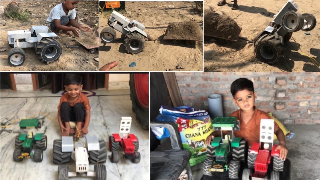 How to make rc Swaraj 855 at home with pvc pipe se. (ट्रैक्टर कसे बनाए..)