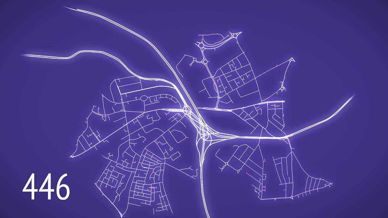 Ordnance Survey: UK Road Network Animation