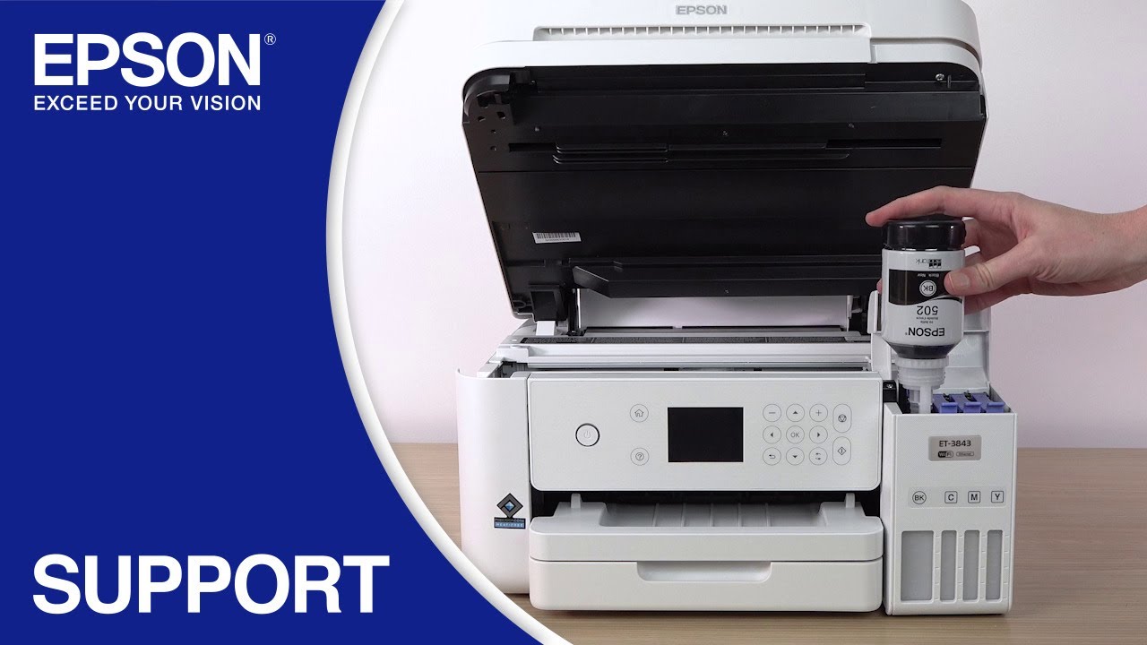 Epson EcoTank ET-3843 | Filling the Ink Tanks