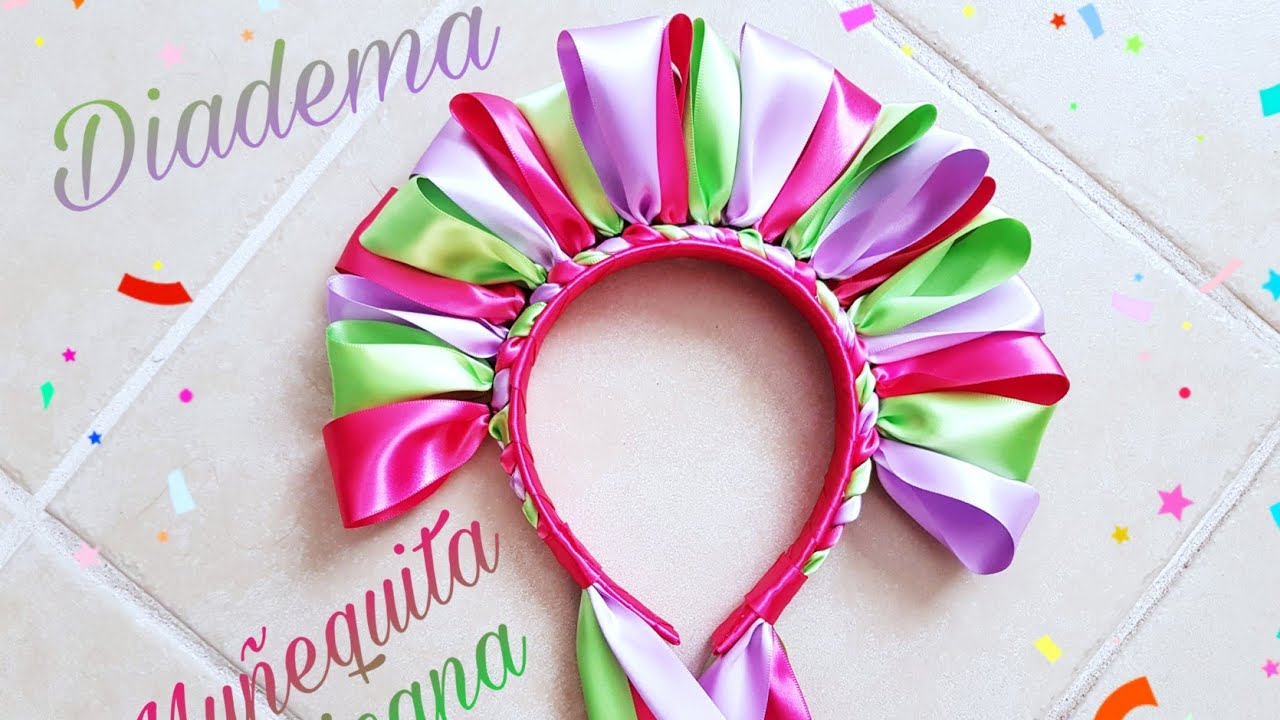 Diadema de muñequita mexicana (muñeca María)