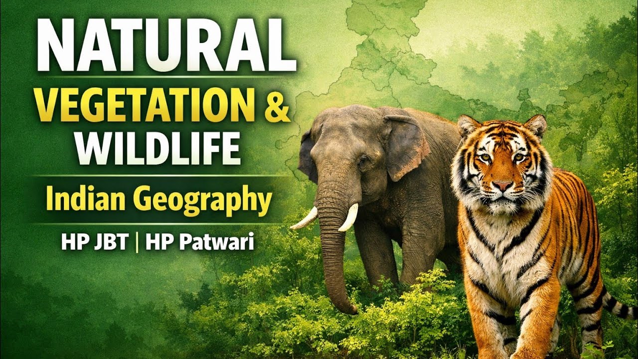 NATURAL VEGETATION & WILDLIFE|MCQs | Indian Geography|CLASS-05|HP JBT Commission & HP Patwari 2025