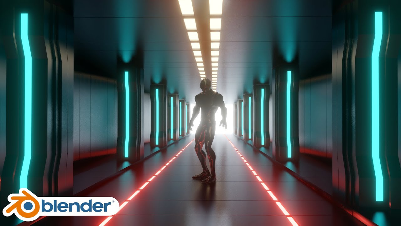 Tutorial Blender 2.8 Corredor Sci Fi Español