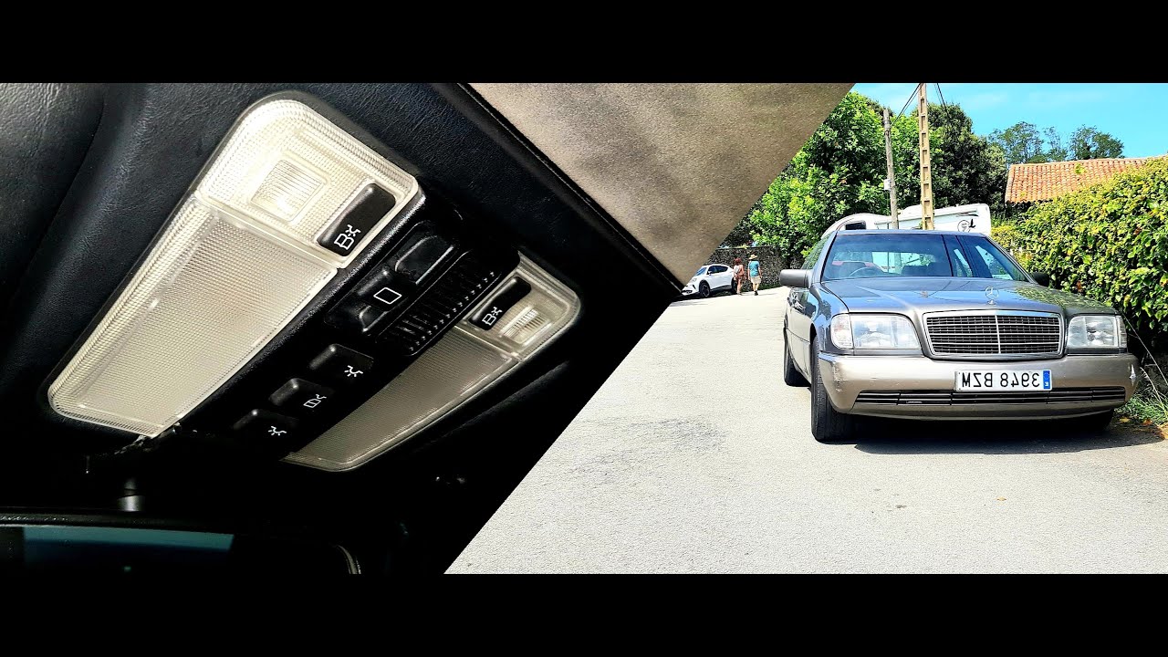 COMO CAMBIAR PLAFON , LUZ DE TECHO , MERCEDES S 350TD W140.