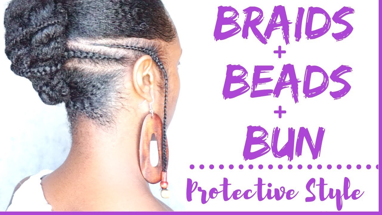 Twisted Updo with Cornrow Braids | Quick & Easy Natural Hair Protective Style