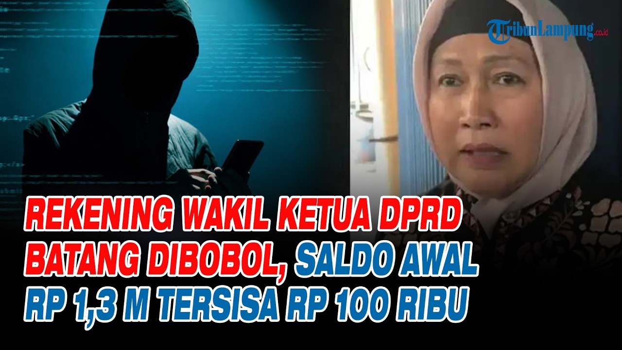 Rekening Wakil Ketua DPRD Batang Diduga Dibobol, Saldo Rp 1,3 M Tersisa Rp 100 Ribu