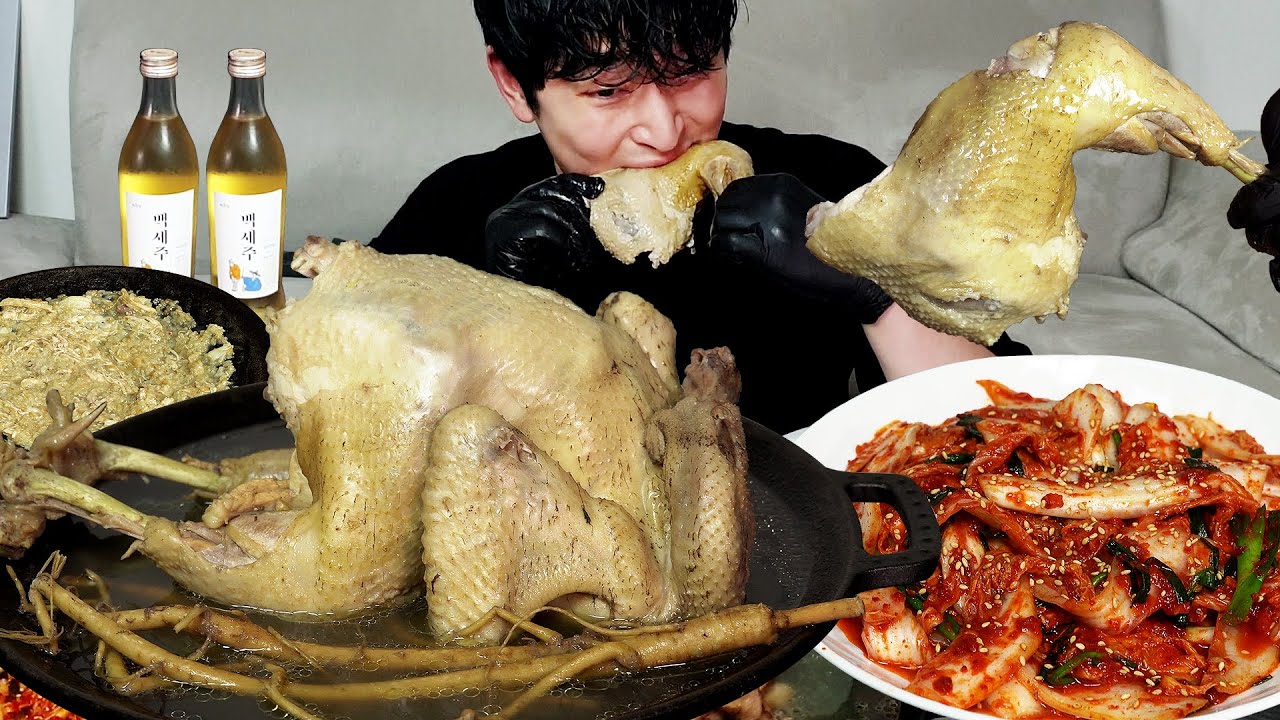 Корейская здоровая еда! Chicken Baeksuk🐓 MUKBANG REALSOUND ASMR EATINGSHOW