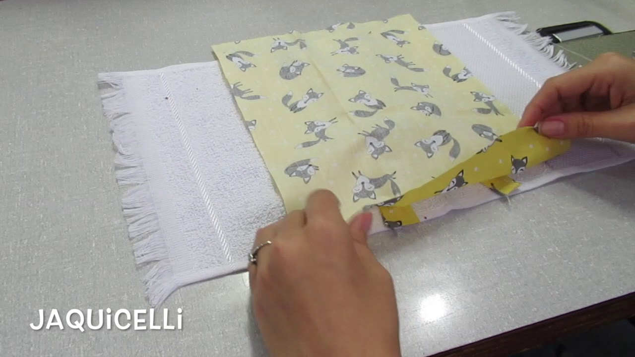 COMO FAZER BOLSINHA TOALHA - DIY - Towel bag - Bolsillo toalla