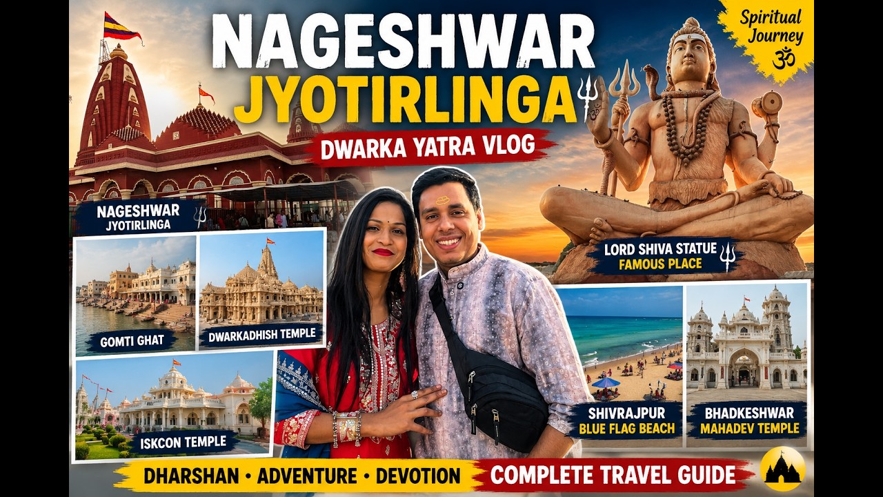 Nageshwar Jyotirlinga Darshan 🙏 | Part - 3 | Vlog 132 | Gomti Ghat, ISKCON Temple | Gujarat Trip