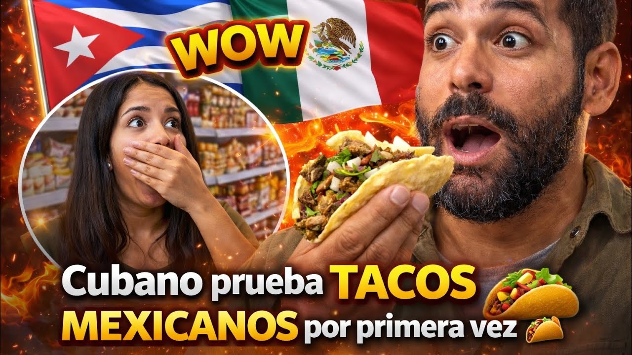 Cubano prueba tacos mexicanos por primera vez en CDMX 🇲🇽🌮