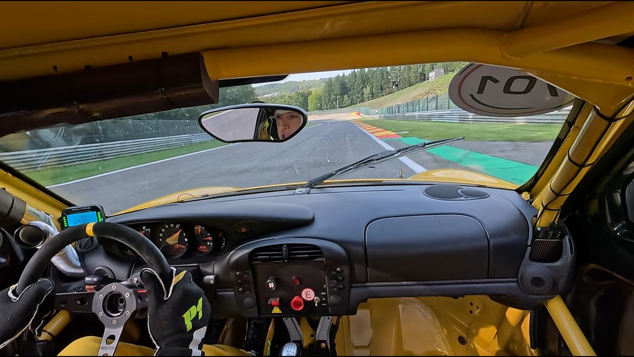 996 Cup driven hard on Spa, moments before disaster.