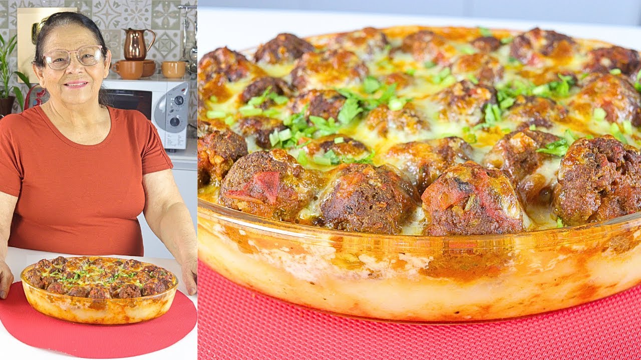 ALMONDEGA COM PURÊ DE BATATAS. NO ALMOÇO VAI SURPREENDER A FAMILIA!