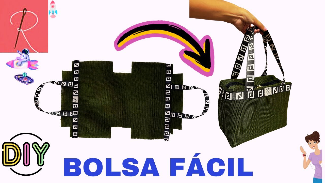 COMO FAZER UMA BOLSA RÁPIDA E FÁCIL 🌟 COSTURA CRIATIVA 🌟 CANAL DA ROSA