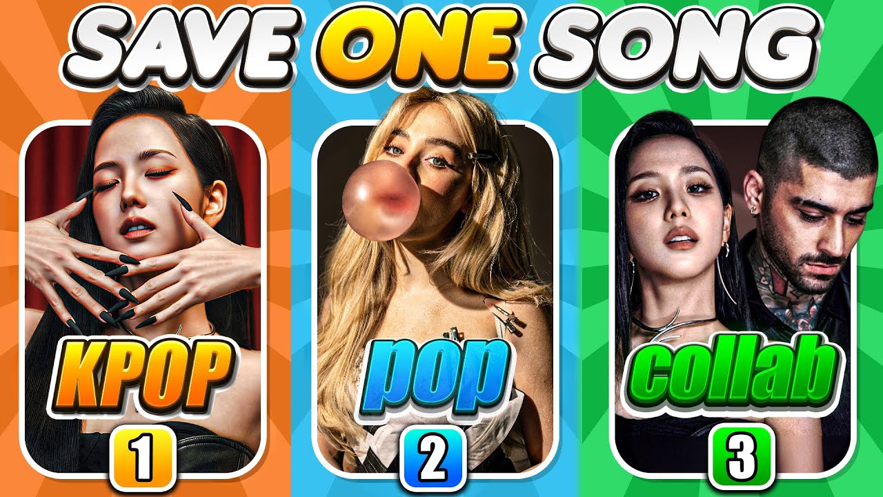 kpop vs pop vs collab ✨🎧 save one song 🤩 | music quiz