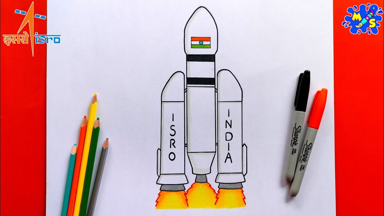 Chandrayaan 3 Drawing || How to Draw Chandrayaan 3 Very Easy Step by Step