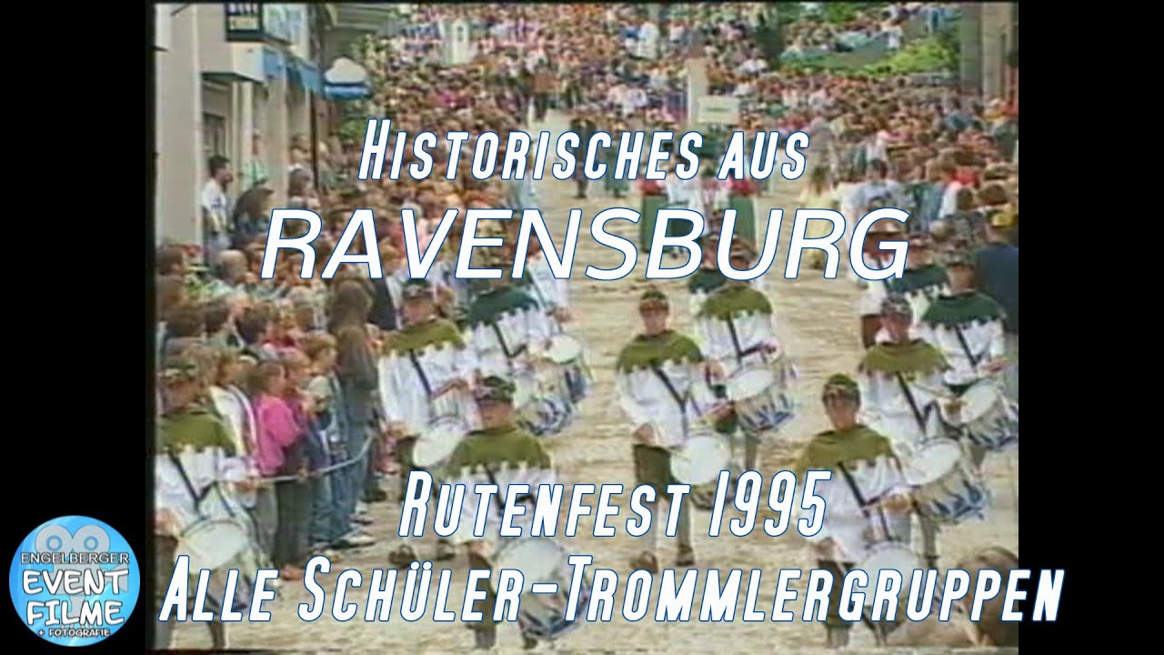 Historisches aus Ravensburg - Rutenfest 1995 - Alle Schüler-Trommlergruppen