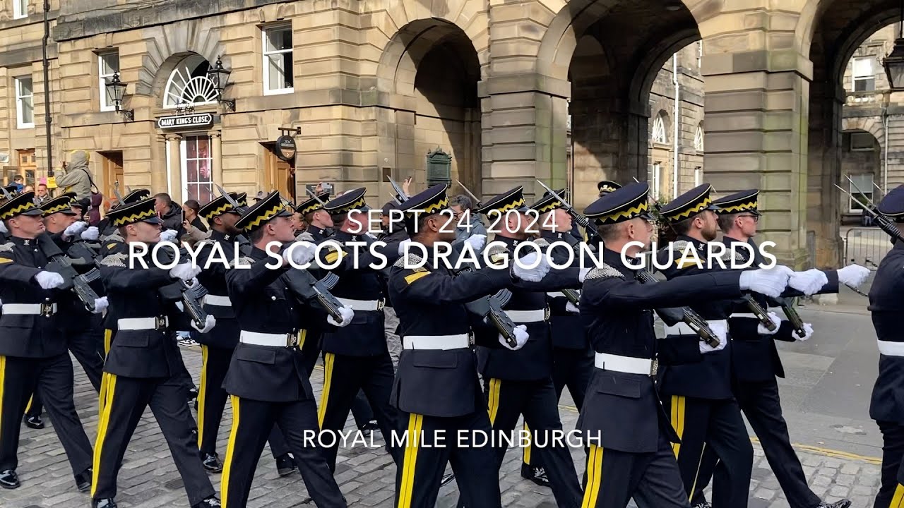 Scots DG Marching Royal Mile Edinburgh Sept 2024