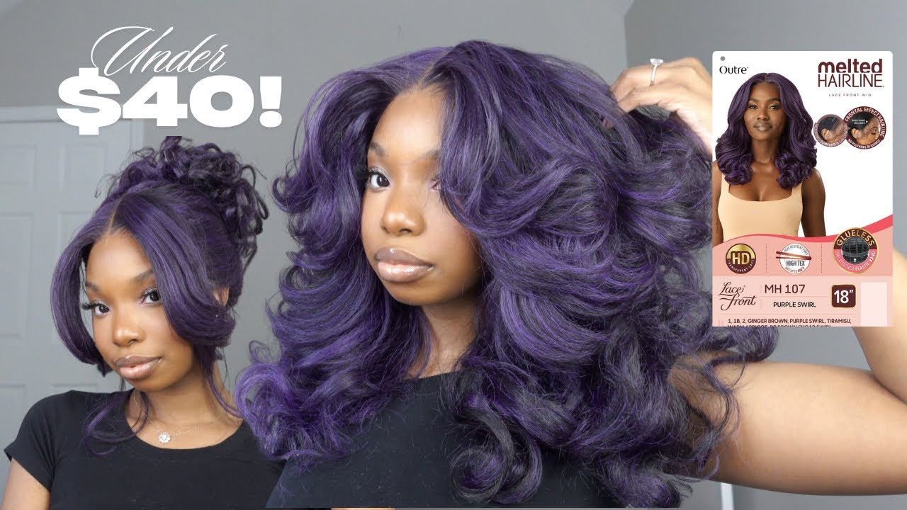OUTRE MELTED HAIRLINE MH 107 PURPLE SWIRL INSTALL & STYLE