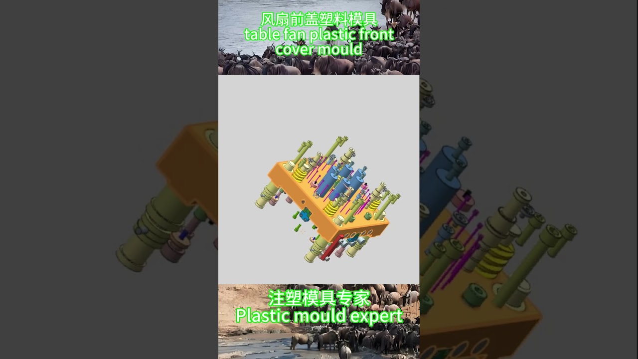 风扇前盖塑料模具 table fan plastic front cover mould