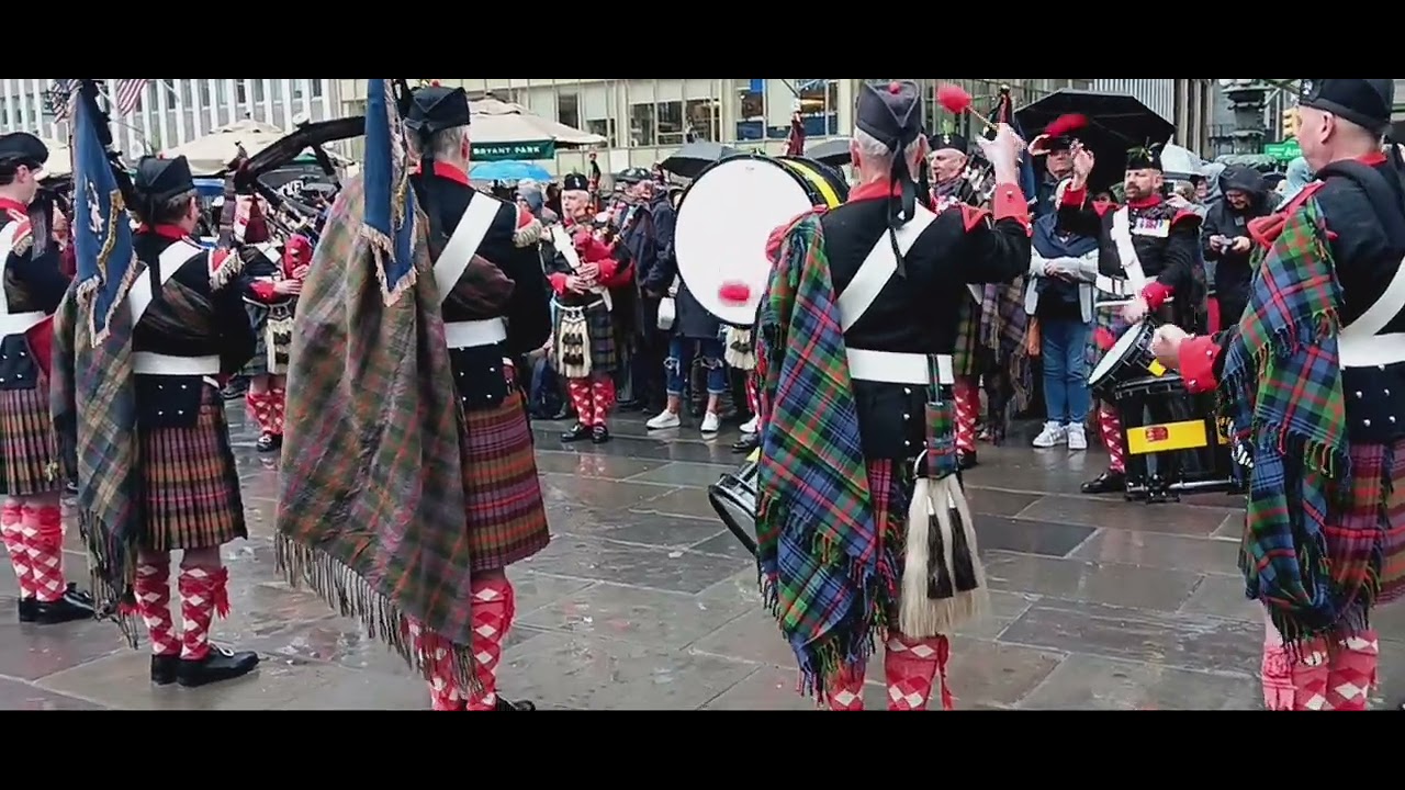 The Atholl Highlanders Display at Bryant Park, Tartan Day 2025