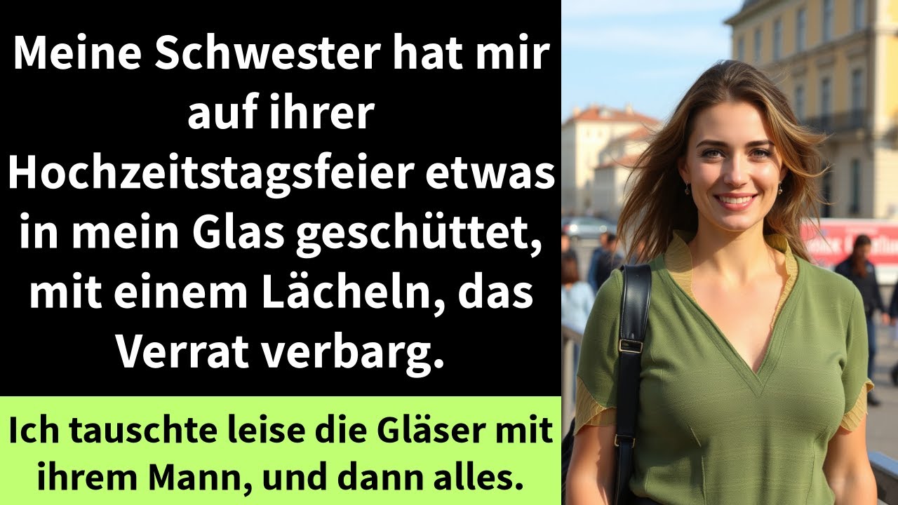 Meine Schwester hat mir auf ihrer Hochzeitstagsfeier etwas in mein Glas geschüttet, mit einem