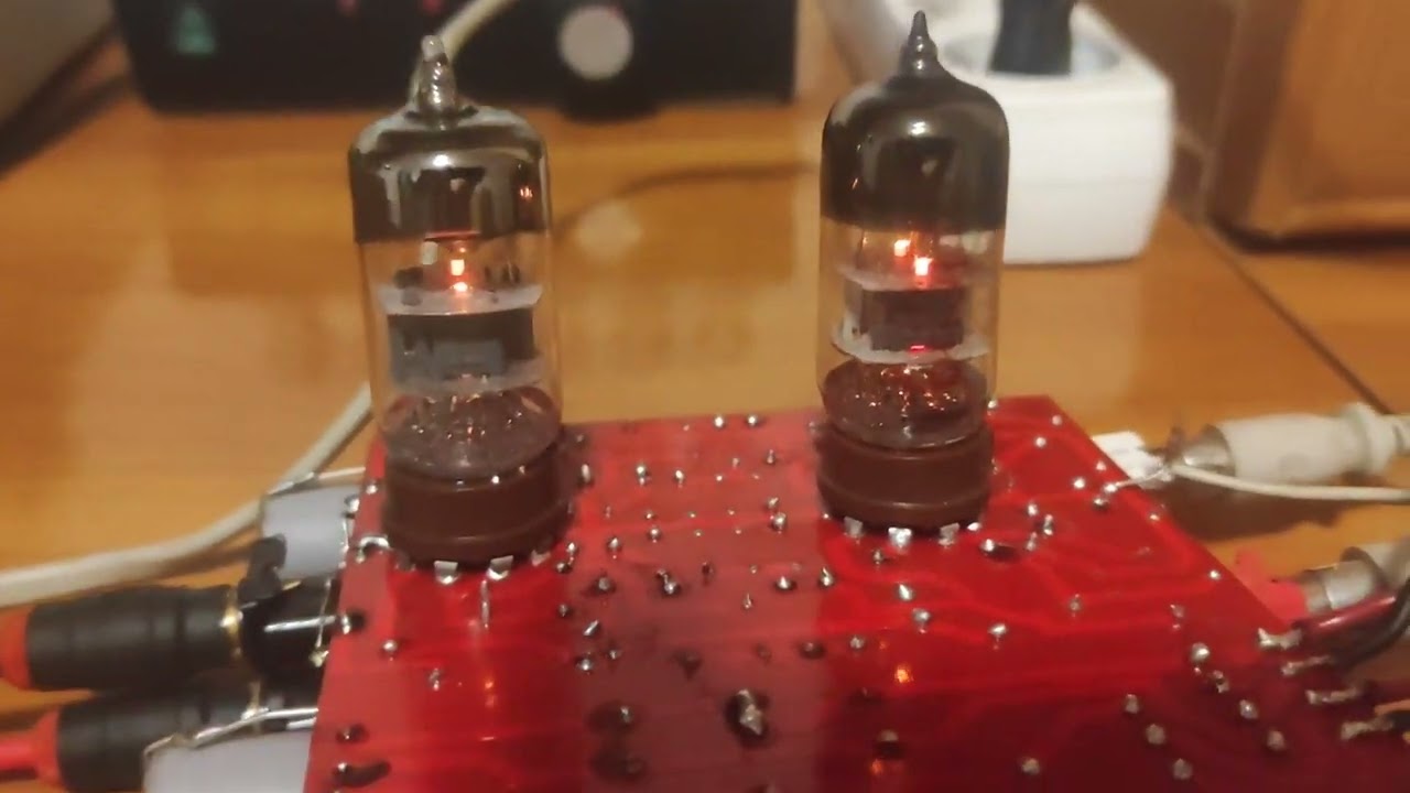teste preamplificator cu 2 lampi 6n3p duble-triode schema de la RJM
