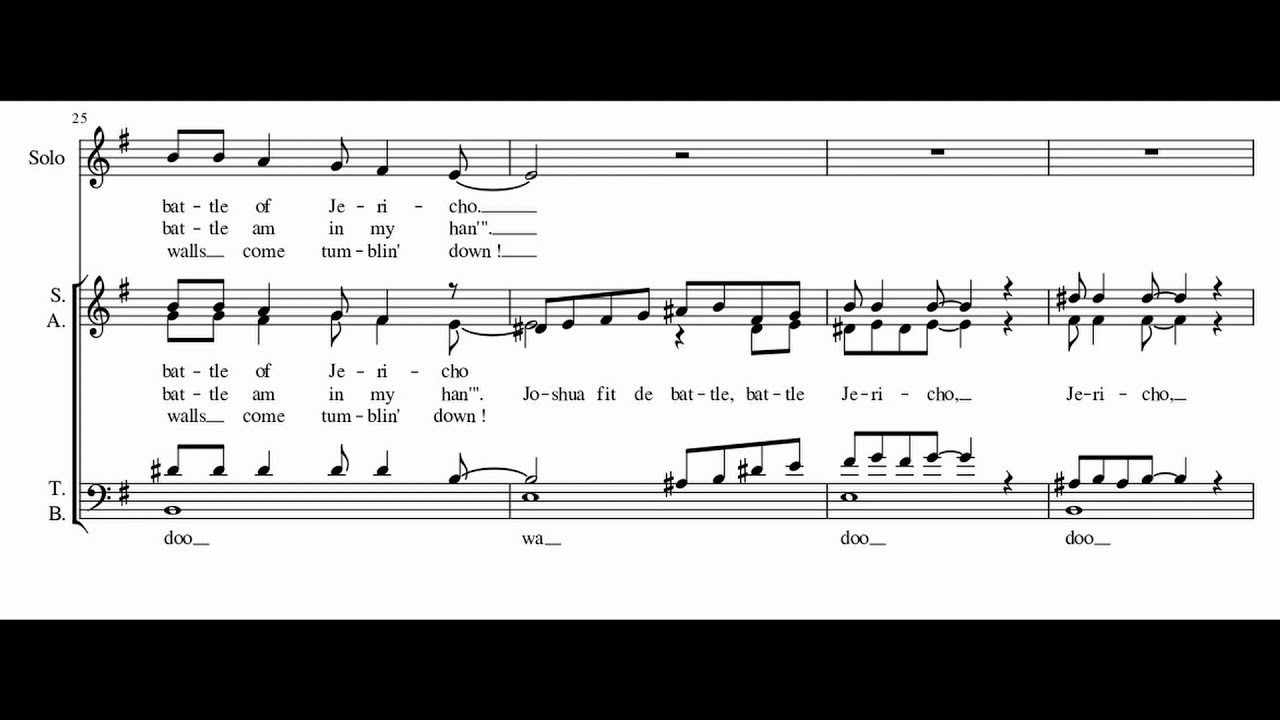Joshua fit de battle of Jericho - ténor